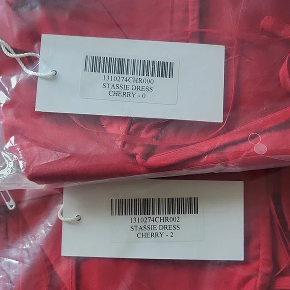 Reformation Stassie Sleeveless Halter Tie Midi Dress in Cherry Red - Picture 16 of 16